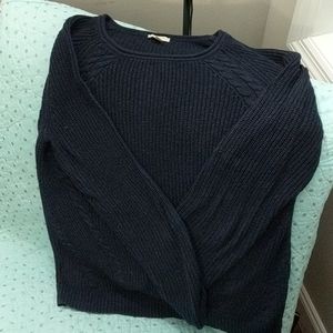 Talbot's Navy cotton crew neck sweater